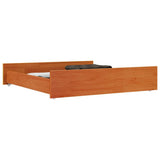 Bed Drawers 2 pcs Wax Brown Solid Wood Pine 847170