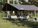 Camping Tarp Grey and Orange 430x380x210 cm Waterproof 94681