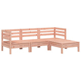 Garden Sofa 3-Seater with Footstool Solid Wood Douglas 838059