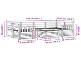 Outdoor Sofa Set 7 pcs White Solid Acacia Wood 3391464