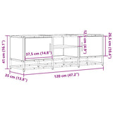 TV Cabinet Sonoma Oak 120x35x41 cm Engineered Wood and Metal 848840
