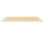 Retractable Awning Yellow and White 5x3 m Fabric and Aluminium 3154535