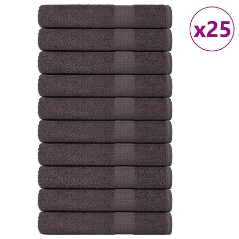 Towels 25 pcs Anthracite 100x200 cm 360 gsm 100% Cotton 136700