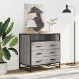 Drawer Cabinet Grey Sonoma 70x41x70 cm Engineered Wood 849087