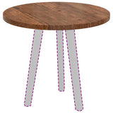 Table Top Dark Brown 60 x 2.5 cm Solid Oak Wood 42016009
