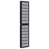 Room Divider 6 Panels Black Solid Wood Paulownia 358780
