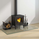 Fireplace Glass Plate Transparent 120 x 60 cm Glass 353861