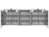 Bathroom Cabinet Set 3 pcs 140 x 14.5 x 70 cm Engineered wood 3403789