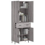 Highboard Grey Sonoma 69.5x34x180 cm Engineered Wood 3198167