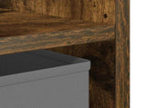Bedside Table with Drawer 2 pcs Smoked Oak 30.5 x 27 x 59.5 cm 8000621