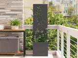 Garden Privacy Screen Black 32 x 32 x 150 cm Cold-rolled steel 876378