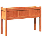 Garden Planters 2 pcs with Legs Wax Brown Solid Wood Pine 837569