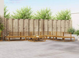 Outdoor Sofa Set Natural Solid Acacia Wood 3368147