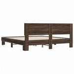 Bed Frame without Mattress Brown Oak 200x200 cm 3280176