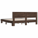 Bed Frame without Mattress Brown Oak 200x200 cm 3280176