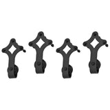 Sliding Door Hardware Kits 2 pcs 183 cm Steel Black 3059840