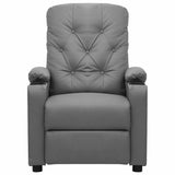 Massage Chair Grey Faux Leather 339133
