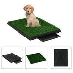 ZNTS Pet Toilets 2 pcs with Tray & Faux Turf Green 63x50x7 cm WC 170767