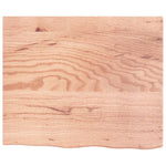 Table Top Light Brown 60x50x2 cm Treated Solid Wood Oak 3156347