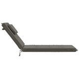 Sunlounger Cushion GEMERT 100% Polyester Grey 190 x 60 x 9 cm 947524