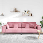 Velvet Sofa with Cushion Pink 209 cm Velvet 3335156