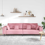 Velvet Sofa with Cushion Pink 209 cm Velvet 3335156