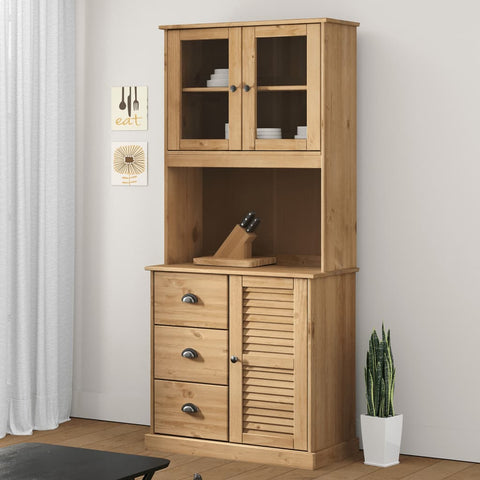 Highboard VIGO 78x40x175 cm Solid Wood Pine 3188304