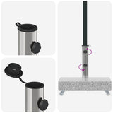 Umbrella Base Light Grey 45x25x8.3 cm Granite 313666