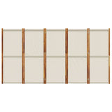 5-Panel Room Divider Light Grey 350x180 cm 4003357
