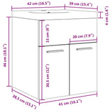 2 Piece Bathroom Furniture Set Old Wood Engineered Wood 3328581