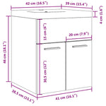ZNTS 2 Piece Bathroom Furniture Set Old Wood Engineered Wood 3328581