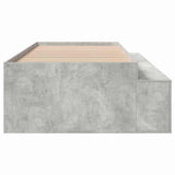 Storage Bed Frame Concrete grey 100 x 200 cm Engineered wood 3335184