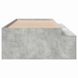 Bed Frame with Door Concrete Grey 100 x 200 cm Engineered Wood 3335184