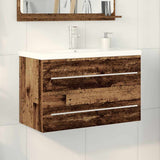 Bathroom Sink Cabinet 2 pcs Old Wood 80 x 38.5 x 48 cm 3333135