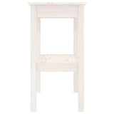 Console Table White 80x40x75 cm Solid Wood Pine 814305