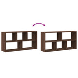 Wall Shelf Brown Oak 100x25x50 cm Engineered Wood 853278