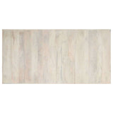 Dining Table White 200x100x75 cm Solid Mango Wood 247428