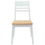 Dining Chairs 2 pcs White 43 x 54 x 89 cm Solid Rubber Wood 42020443