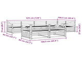 Outdoor Sofa Set 7 pcs Natural Solid Acacia Wood 3373634