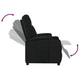 Recliner Chair Black Faux Leather 340959