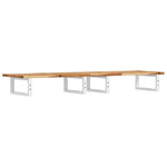 ZNTS Basin Shelf Wall Mounted Steel and Solid Wood Acacia 3302724