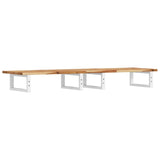 Basin Shelf Wall Mounted Steel and Solid Wood Acacia 3302728