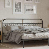 Metal Replace Headboard Black 193 cm 376637