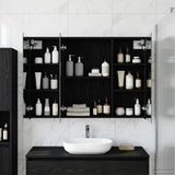 Bathroom Mirror Cabinet Black Oak 100 x 14.5 x 70 cm 889120