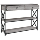 Console Table Grey Sonoma 100x28x75 cm Engineered Wood 834193