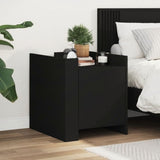 Bedside Cabinet Black 45x50x50 cm Engineered Wood 848298