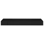 ZNTS Floating Wall Shelf with Drawer Black 80x25x8 cm 288206