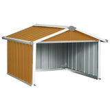 Garden Robot Lawnmower Shed 92x97x63 cm Galvanised Steel Brown 150910