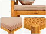 Sofa Set 6 pcs Natural Solid Acacia Wood 3417286