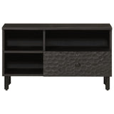 TV Cabinet Black 80x33x46 cm Solid Wood Mango 356836